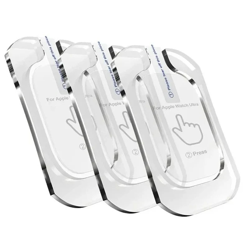 Schutzglas Apple Watch Ultra 1 2 3 49mm HD & Privacy 9H mit Einbauhilfe