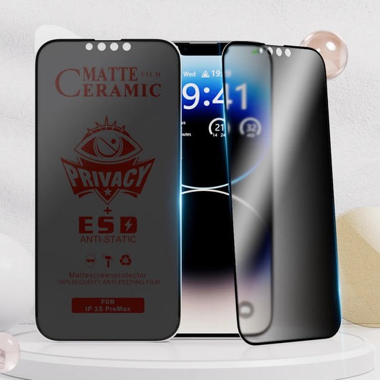 Anti-Spy Keramik Schutzfolie 5er-Set für Galaxy S25 S24 S23 S21 Matt