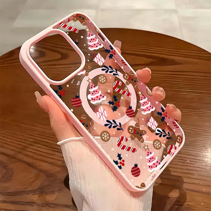 Für iPhone Weihnachten Hülle – Transparent, MagSafe-kompatibel