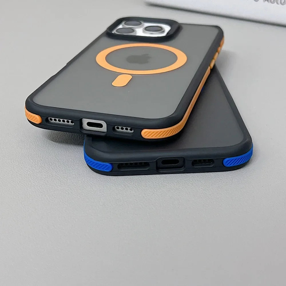 Magnetische Schutzhülle Matt Transparent für iPhone 11–16 Pro Max