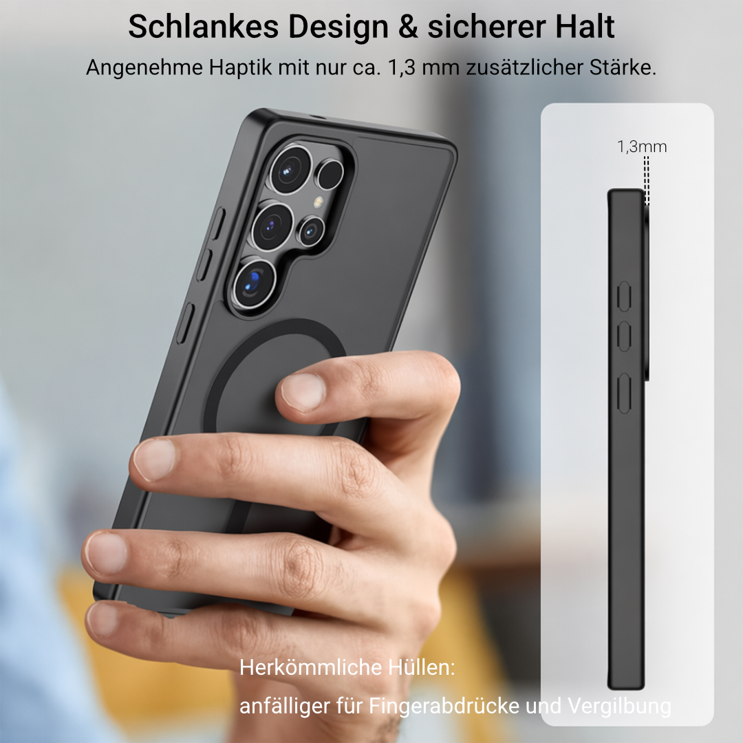 Magnetische Hülle für Samsung Galaxy S26 S25 S24 S23 transparent matt