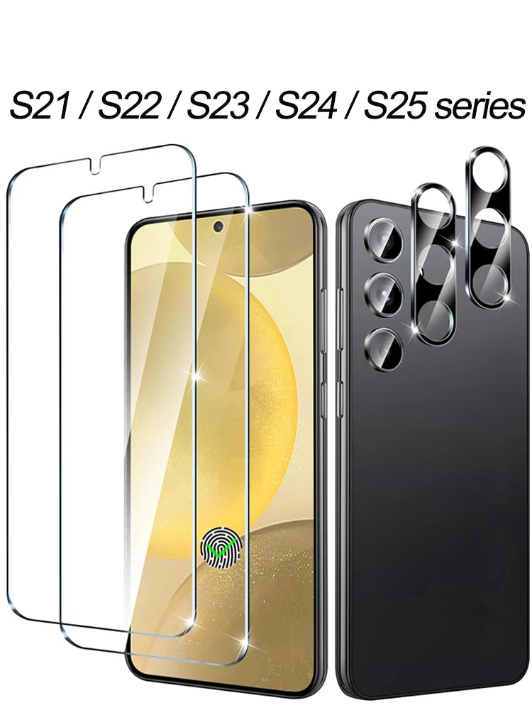 2+2 Schutzglas-Set Samsung Galaxy S21–S26 | Display + Kamera