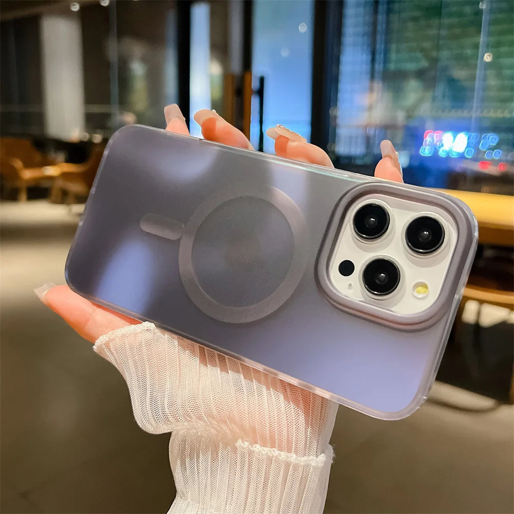 Aurora Gradient Hülle mit Magnet-Ring & Lanyard – Matt, Stoßfest