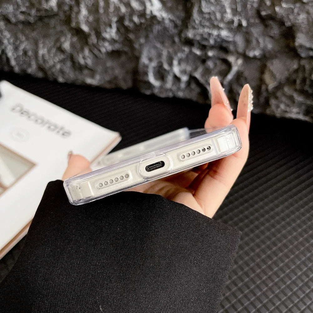 Transparente Magnetische Hülle für iPhone 17 16 15 14 13 12 11 Pro Max Klar