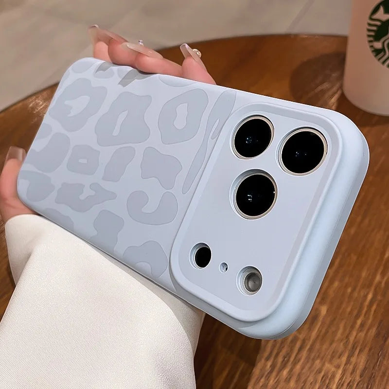 3D Leoparden-Silikonhülle mit Kamera-Steuertaste – Weich & Stoßfest