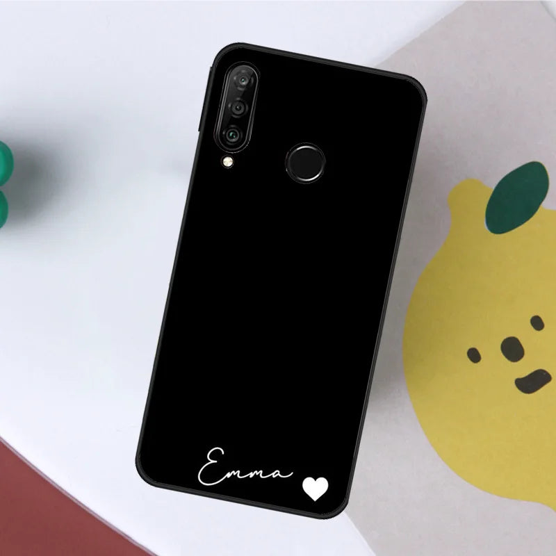 Personalisierte Huawei Pastellhülle mit Namen – Soft TPU Schutzhülle