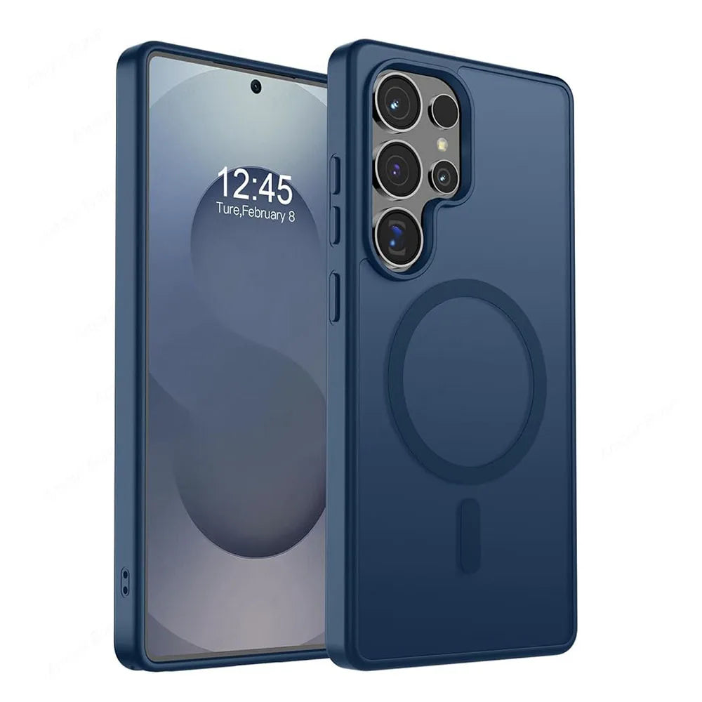 Magnetische Hülle für Samsung Galaxy S26 S25 S24 S23 transparent matt