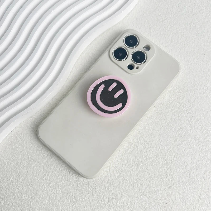 Acryl Spiegel Phone-Grip „Happy Expression“ – faltbarer Handyhalter