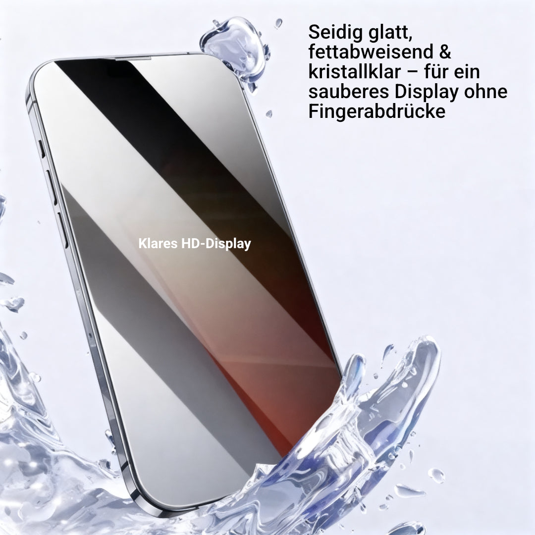 Sichtschutz-Folie für iPhone 11-17 Pro Max Anti-Spy 9H Glas 3 Stück
