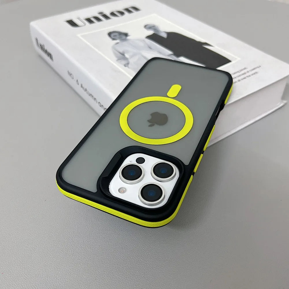 Magnetische Schutzhülle Matt Transparent für iPhone 11–16 Pro Max