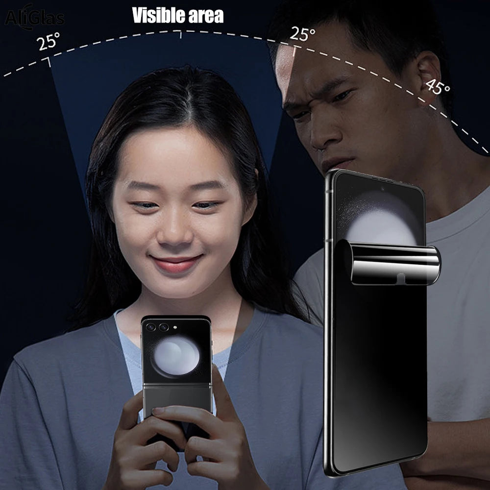 Privacy Schutzfolien Set für Z Flip 7/6/5/4 – Hydrogel & Kameraschutz