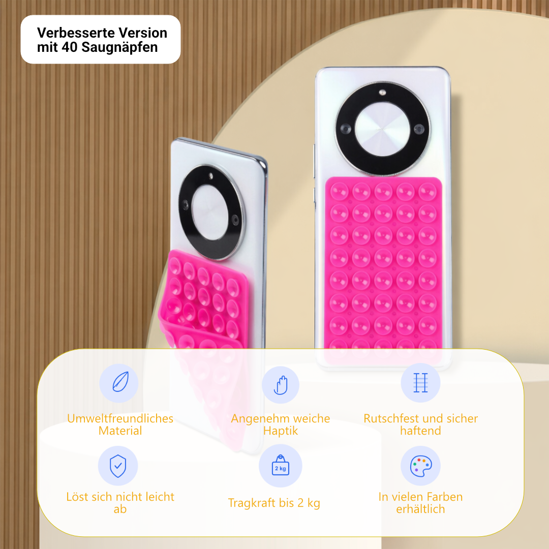 Doppelseitiger Saugnapf Handyhalter Silikon – Universal Smartphone Grip