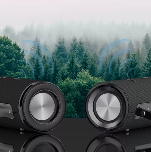 Bluetooth 5.3 Lautsprecher mit Subwoofer, Ambient-Light & 2000mAh Akku