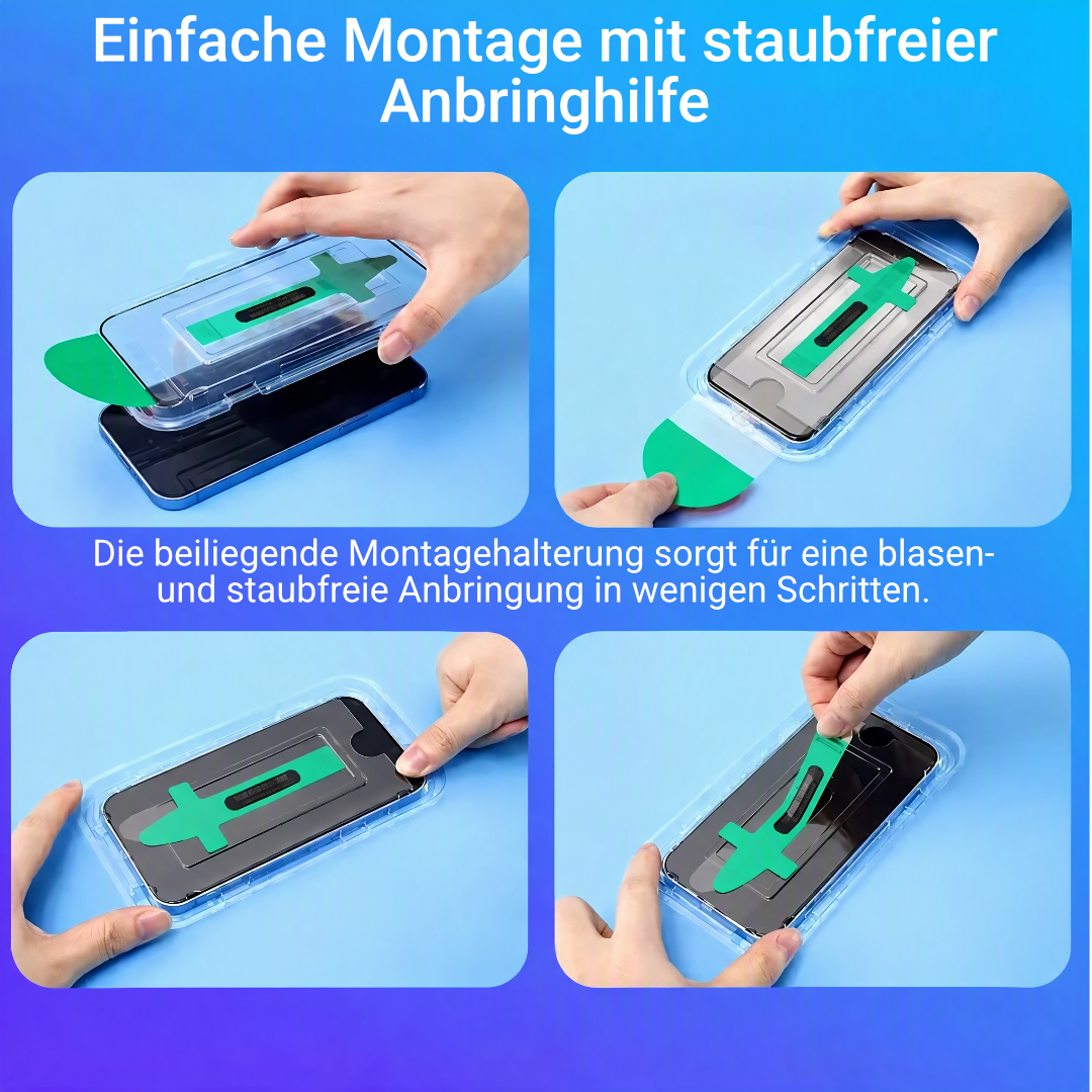 Für iPhone Schutzglas 9H – bis 4er-Pack, Anti-Fingerprint