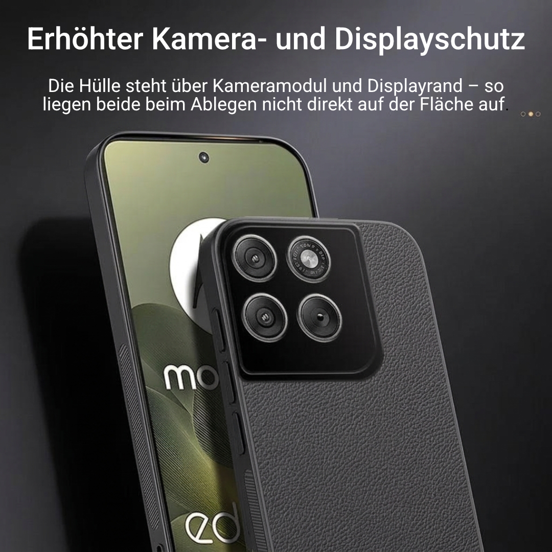 Für Motorola Edge 70 Hülle – Kunstleder mit Magnet-Ring