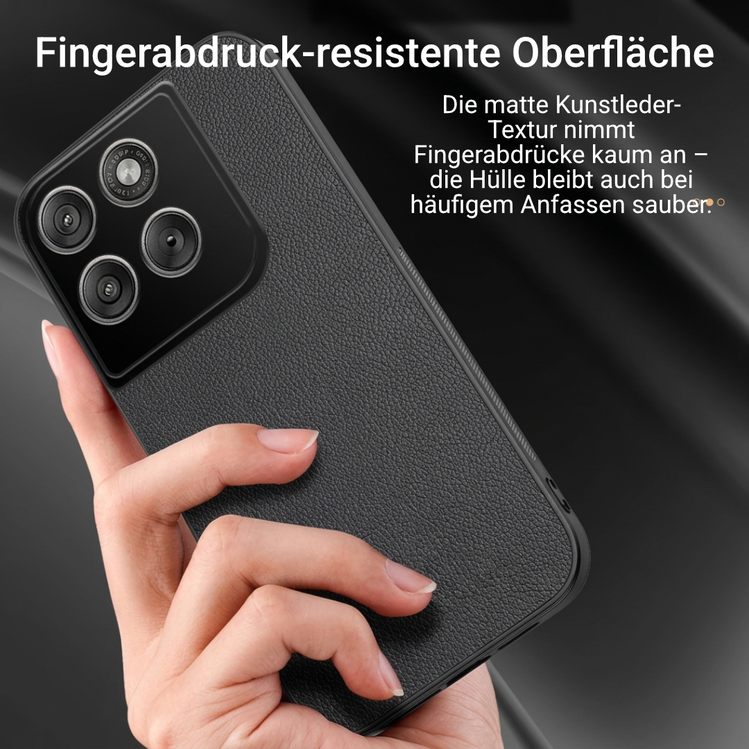 Für Motorola Edge 70 Hülle – Kunstleder mit Magnet-Ring
