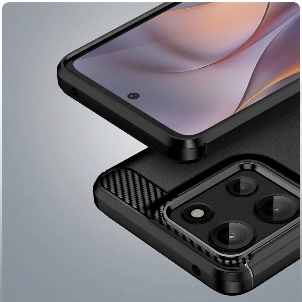 Für Motorola Moto G TPU-Hülle – Carbon-Optik, gebürstet, stoßfest