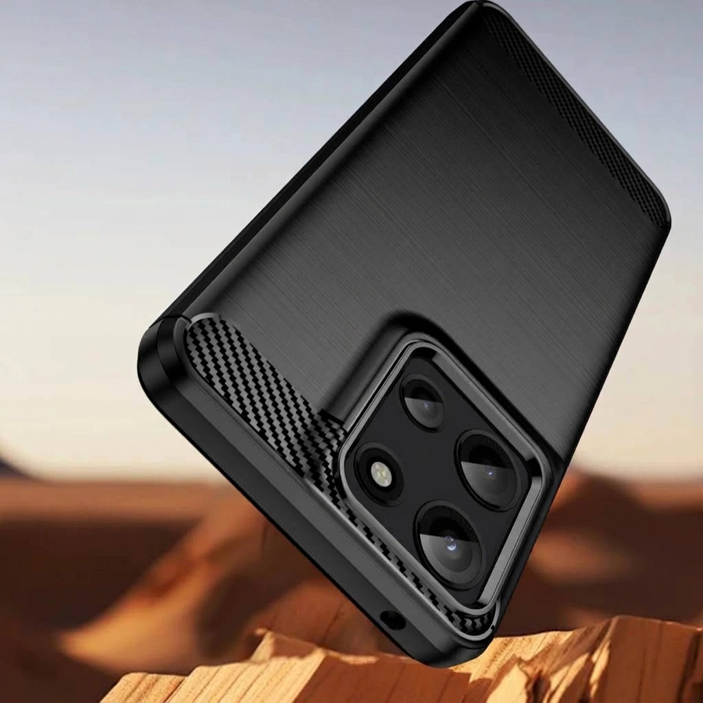 Für Motorola Moto G TPU-Hülle – Carbon-Optik, gebürstet, stoßfest