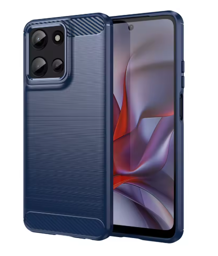 Für Motorola Moto G TPU-Hülle – Carbon-Optik, gebürstet, stoßfest