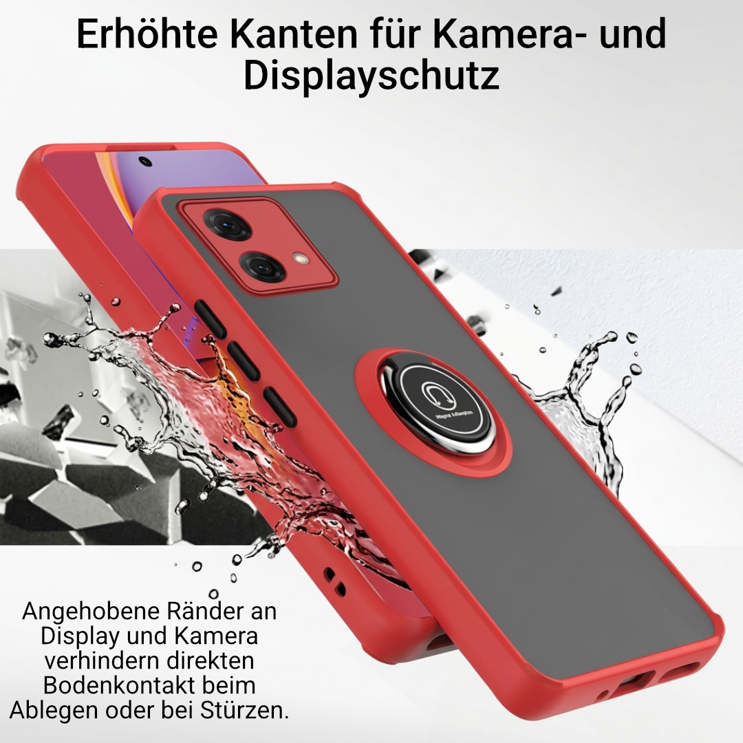 Für Motorola Moto G84/G54/G14 Hülle mit Ring-Ständer, Matt