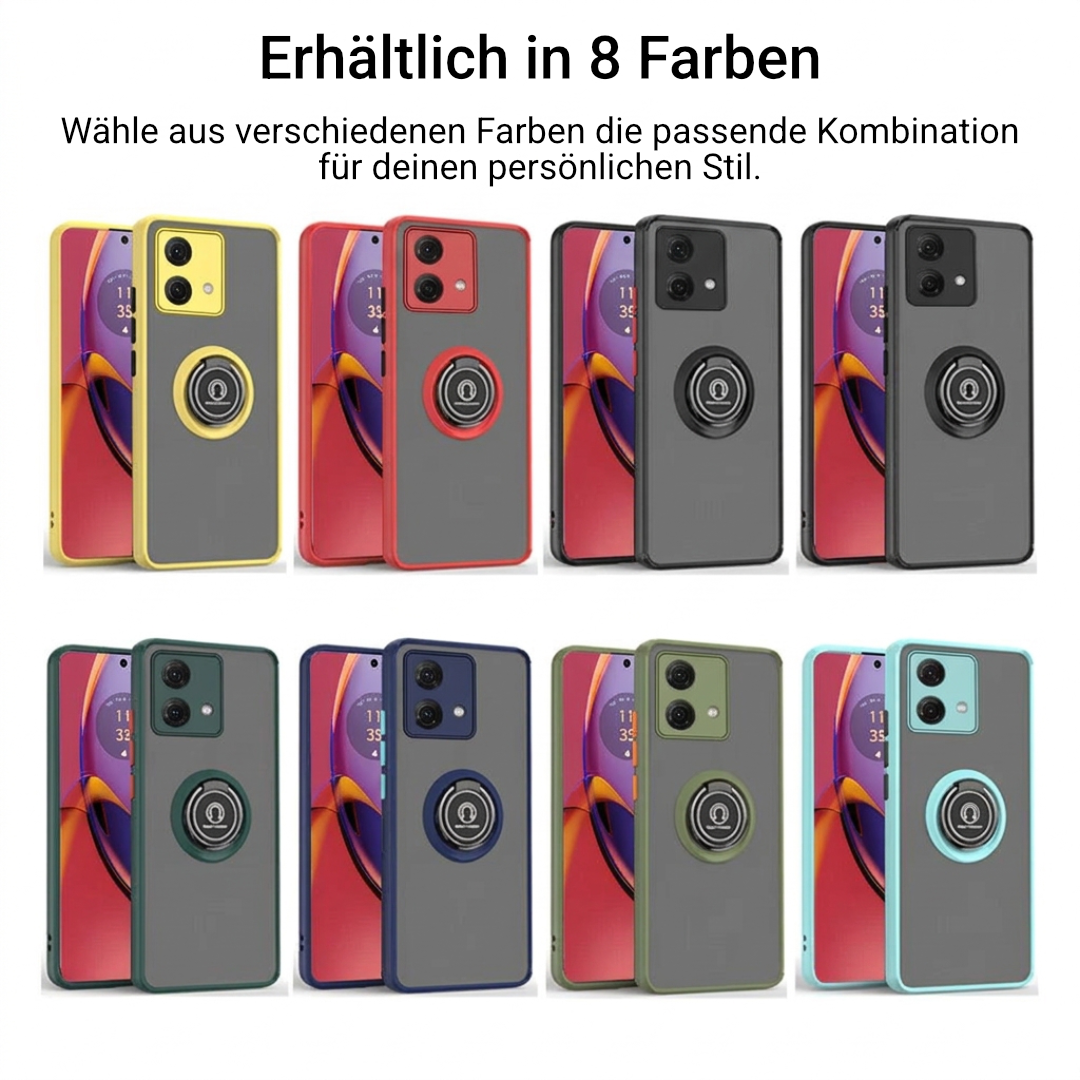 Für Motorola Moto G84/G54/G14 Hülle mit Ring-Ständer, Matt