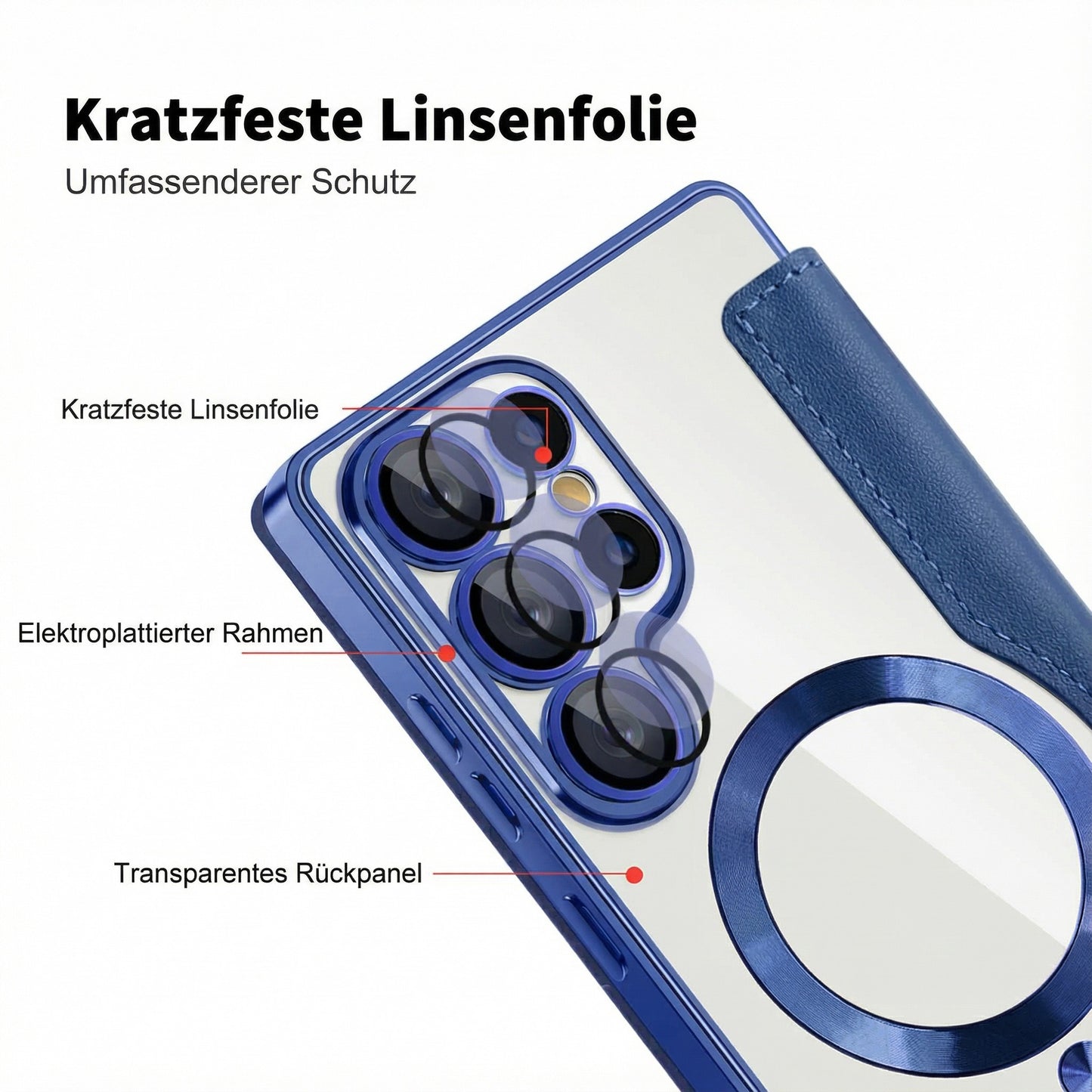 Flip Wallet Hülle aus Leder für Samsung Galaxy – magnetisch & Kartenfach