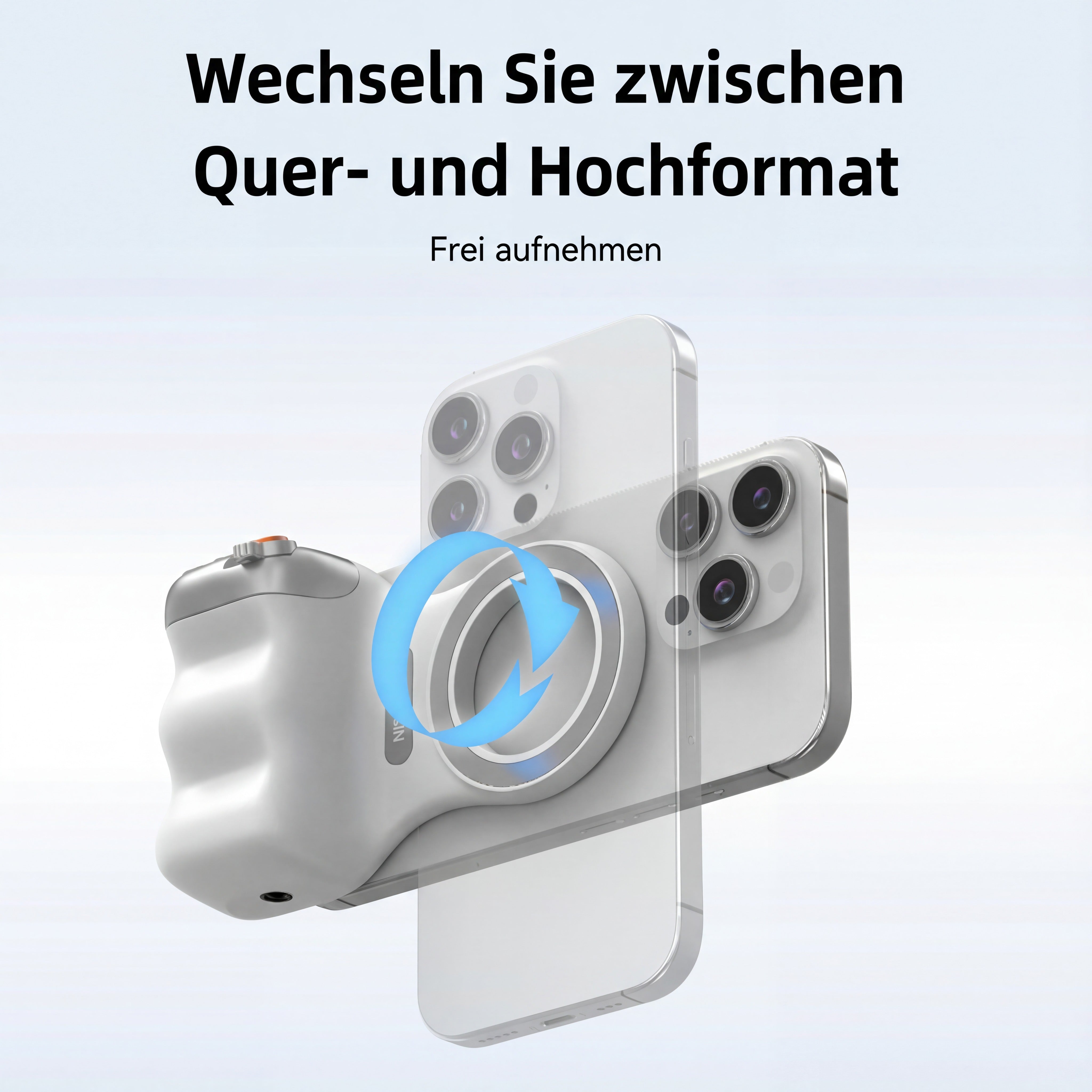 Magnetischer Smartphone Kameragriff Bluetooth Fernbedienung Fülllicht