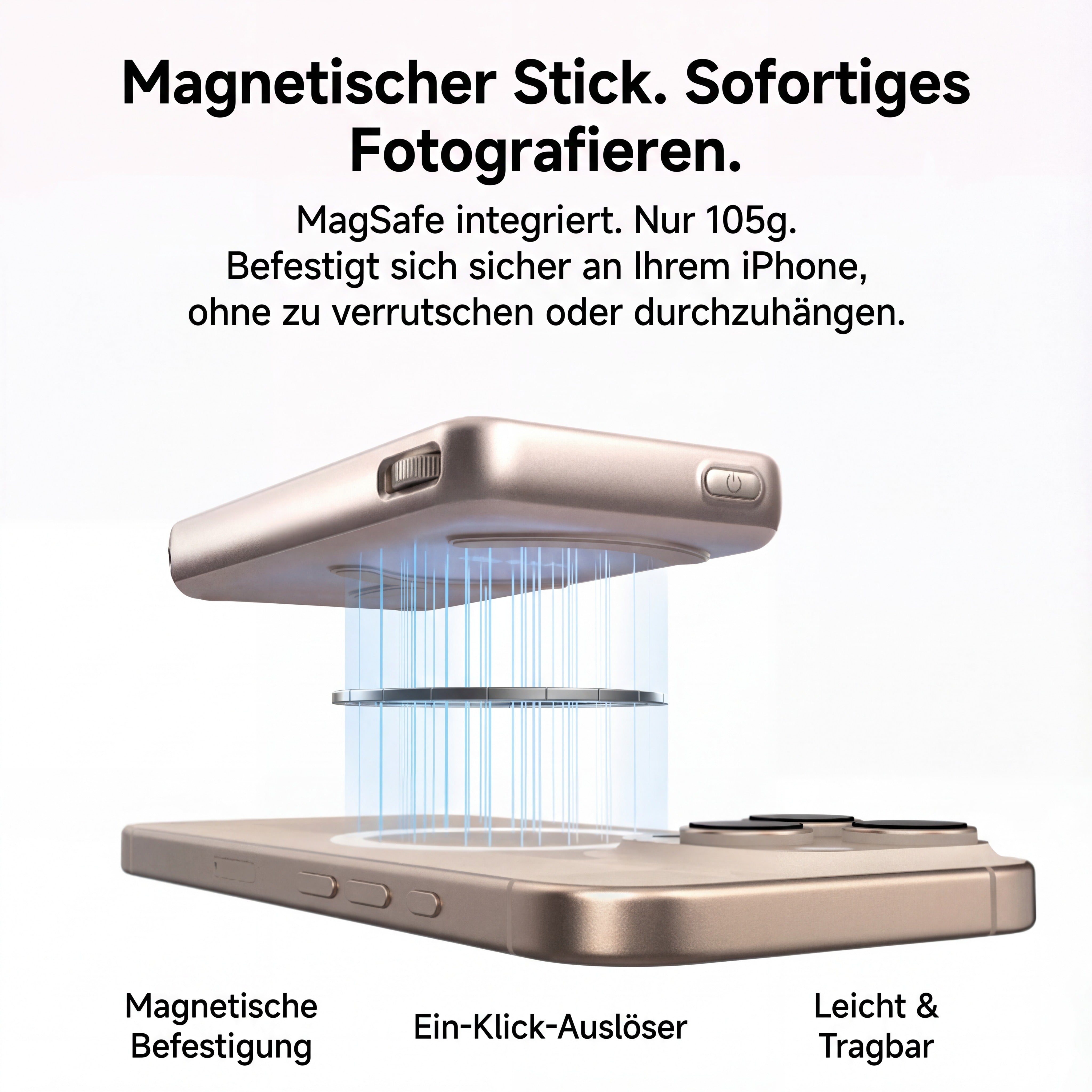 Magnetischer Selfie-Monitor 4 Zoll Bluetooth Fernbedienung Vlog Zoom