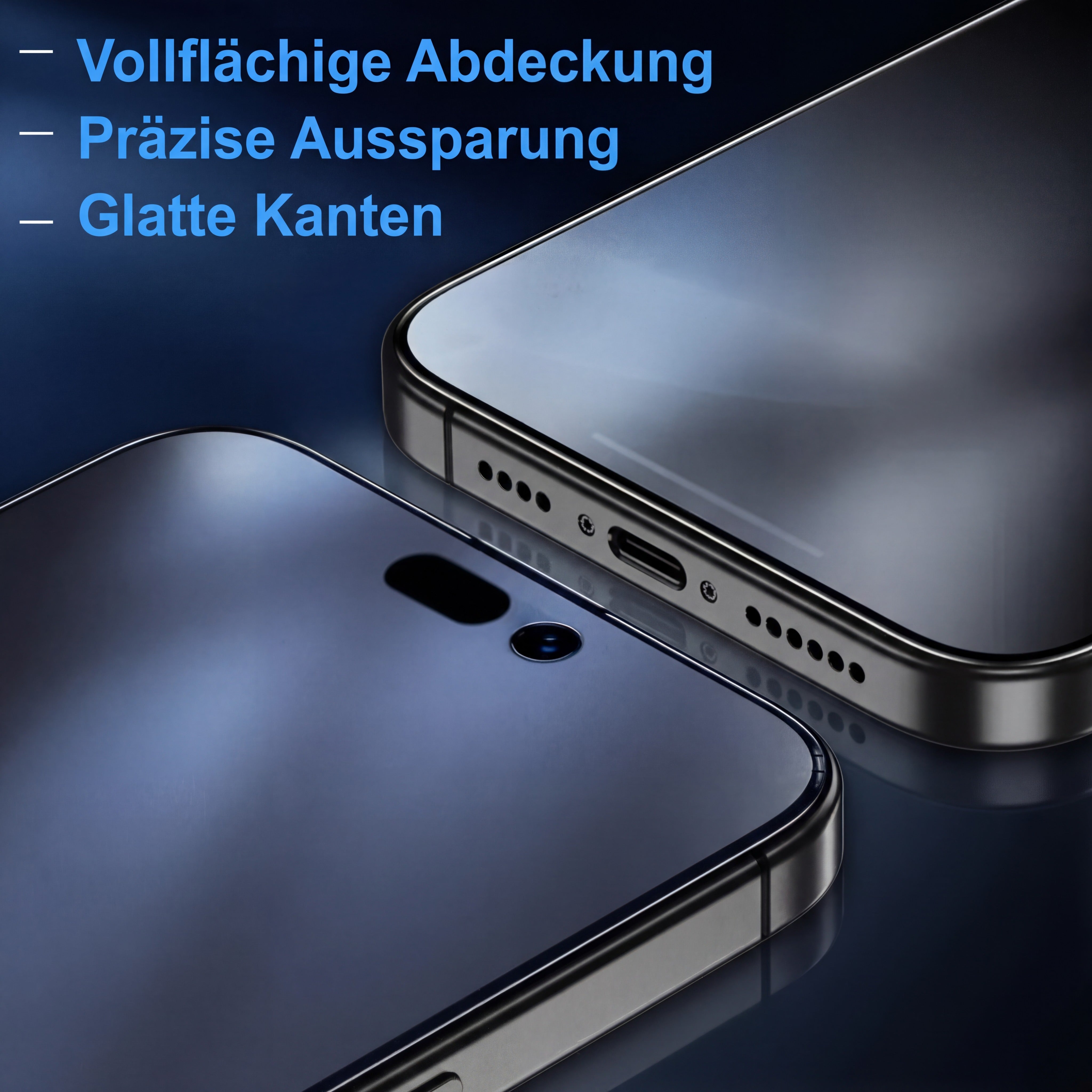 Mattes Schutzglas 3er-Set für iPhone 16 15 14 13 12 11 Pro Max Anti-Glare