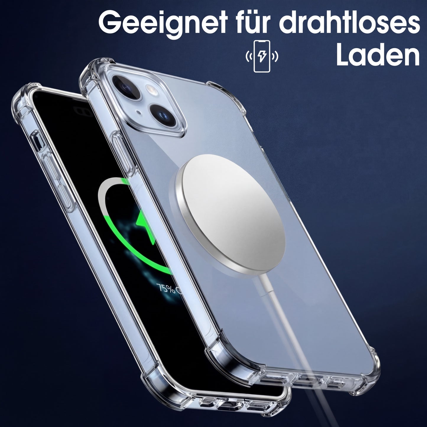 Stoßfeste Transparente Silikon Hülle für iPhone 15 14 13 12 11 Pro Max Klar