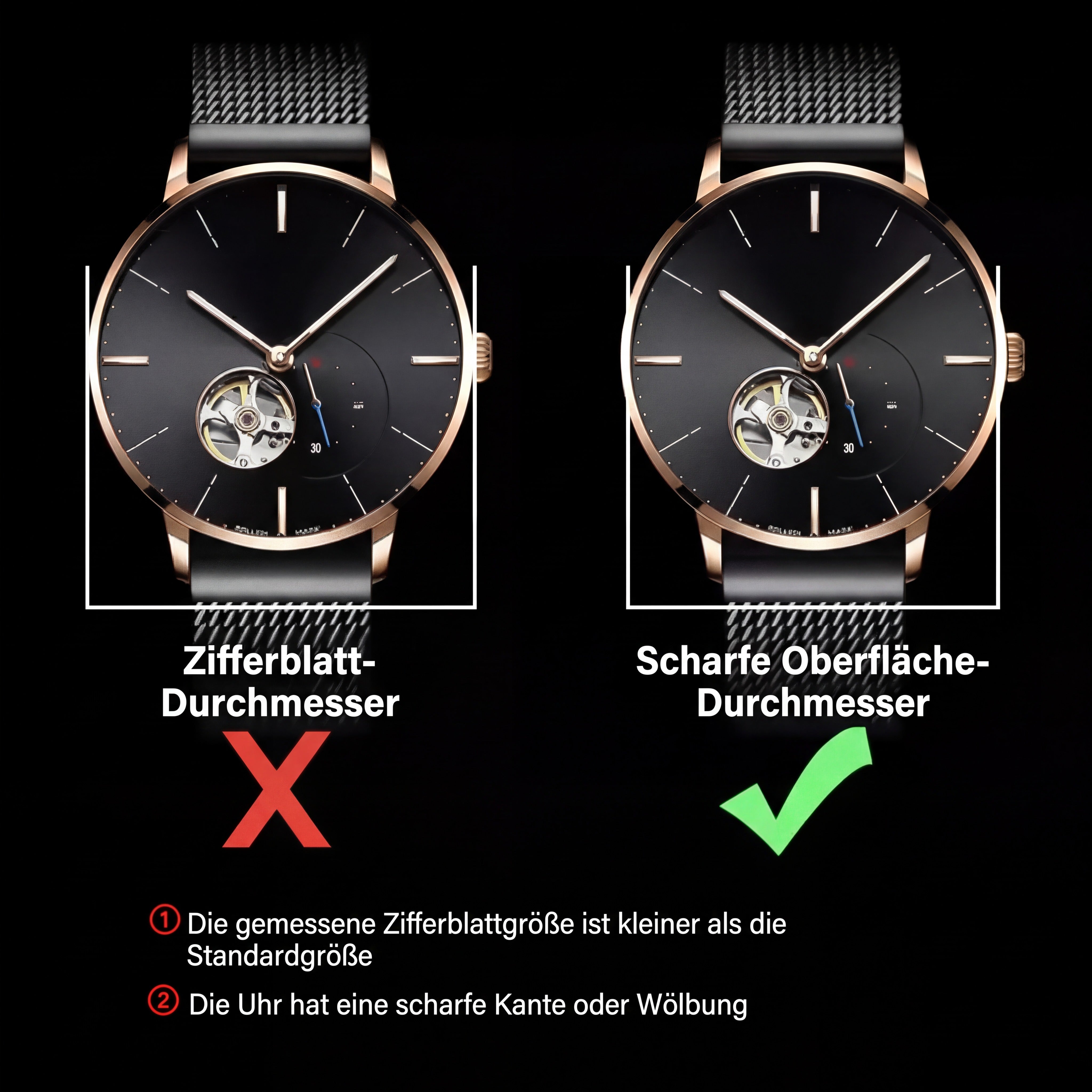 Smartwatch Schutzglas Universal 26–46 mm – 9H Härte, 1–5 Stück