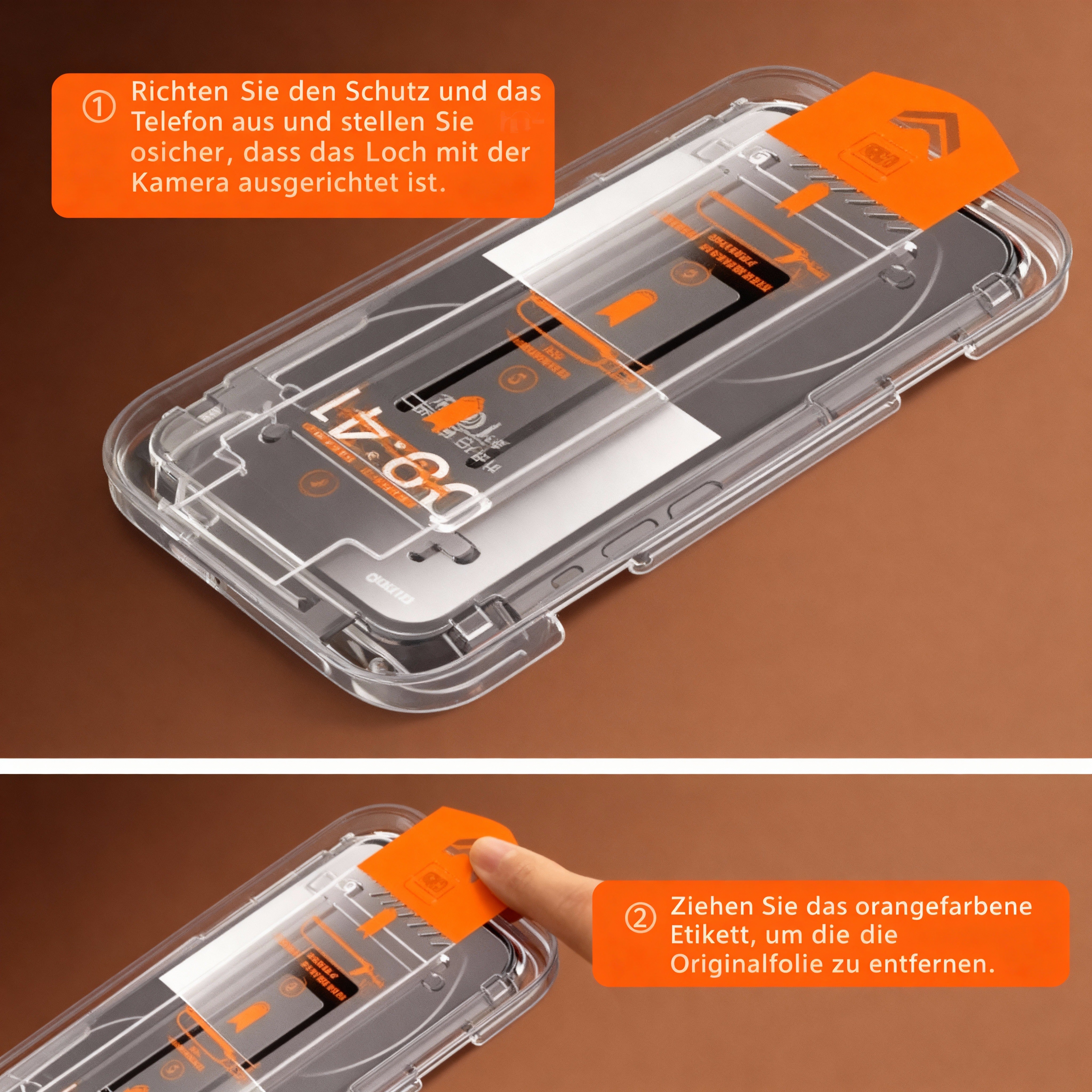 Elexum Staubfrei Schutzglas mit One-Click Montagehilfe für Samsung