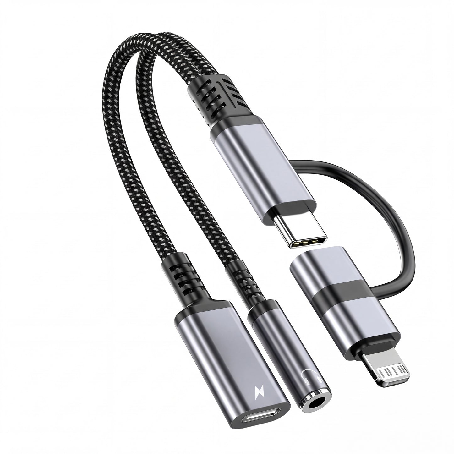 USB-C auf 3,5mm Klinke Adapter mit Ladefunktion